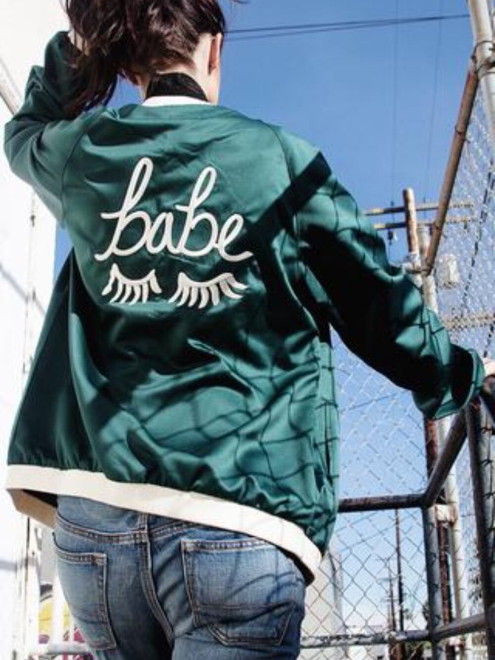 The Style Club "The Babe" Bomber Jacket | Green | NWOT | Size M